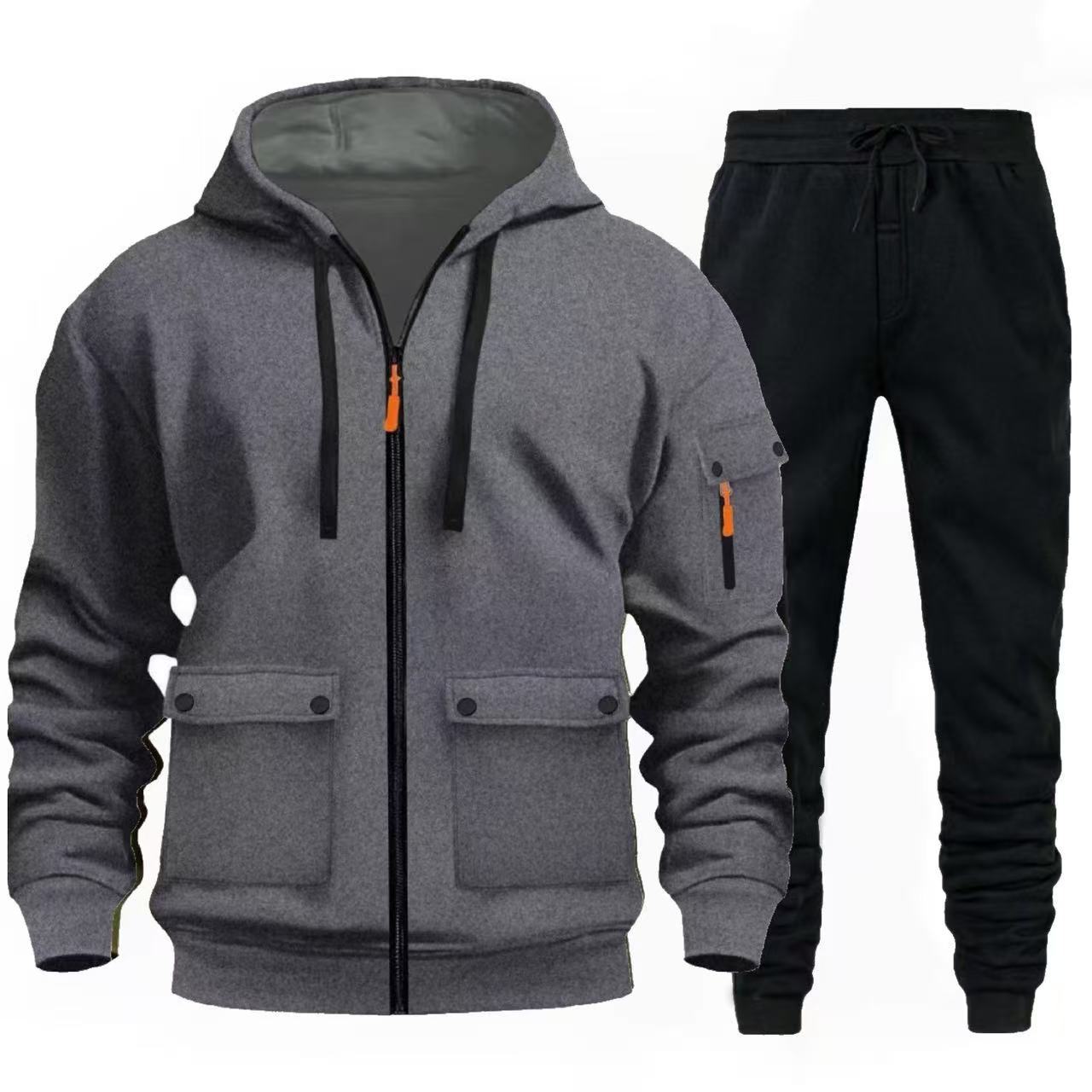 Herren sportlicher Jacke mit praktischen Taschen und Jogginghose Stilzeits
