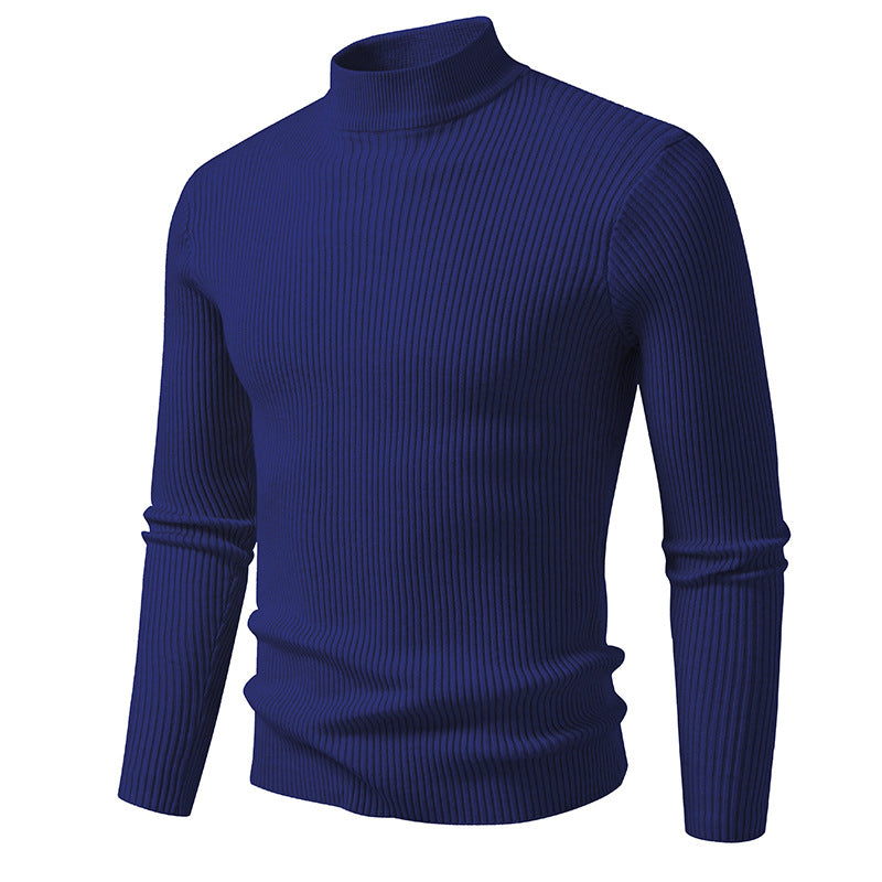 Herren Hochwertiger Rollkragenpullover aus Rippenstrick Stilzeits