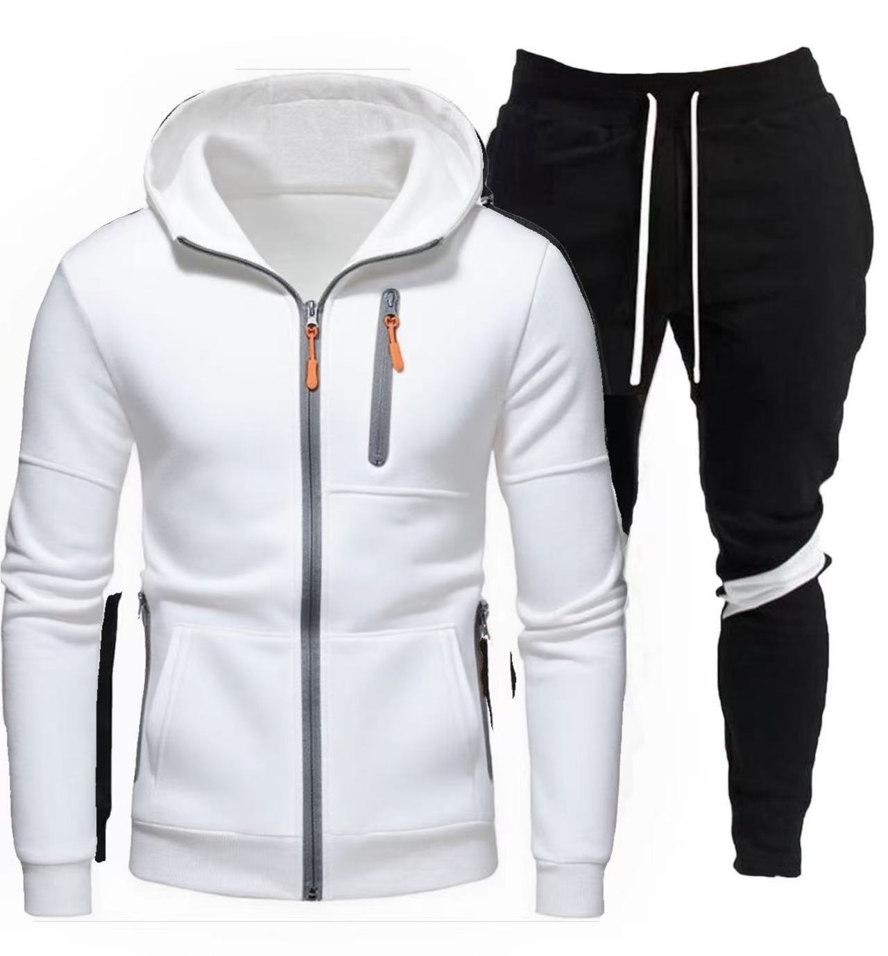 Herren sportliche Kapuzenjacke mit praktischem Reißverschluss und Jogginghose Stilzeits
