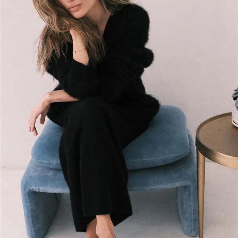 Damen Flauschiger Oversized Cardigan Stilzeits