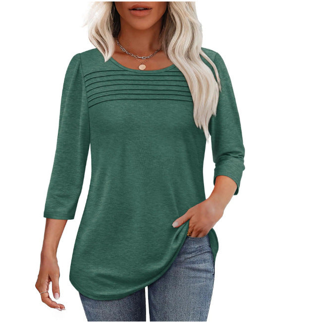 Damen Elegant geschnittenes Oberteil mit gerafften Details Stilzeits