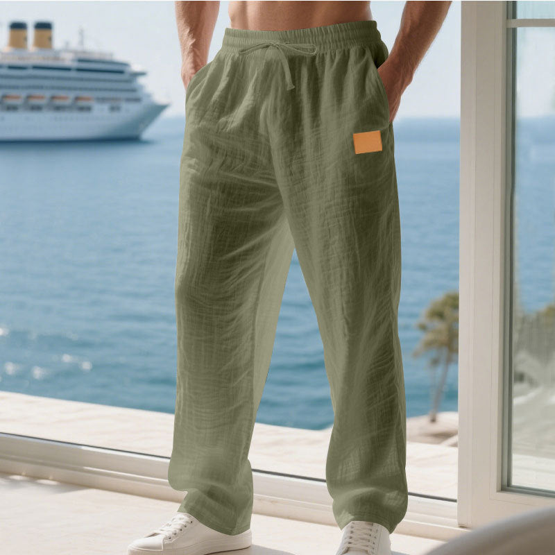 Herren Bequeme und luftige Sommerhose aus leichtem Leinenmaterial Stilzeits