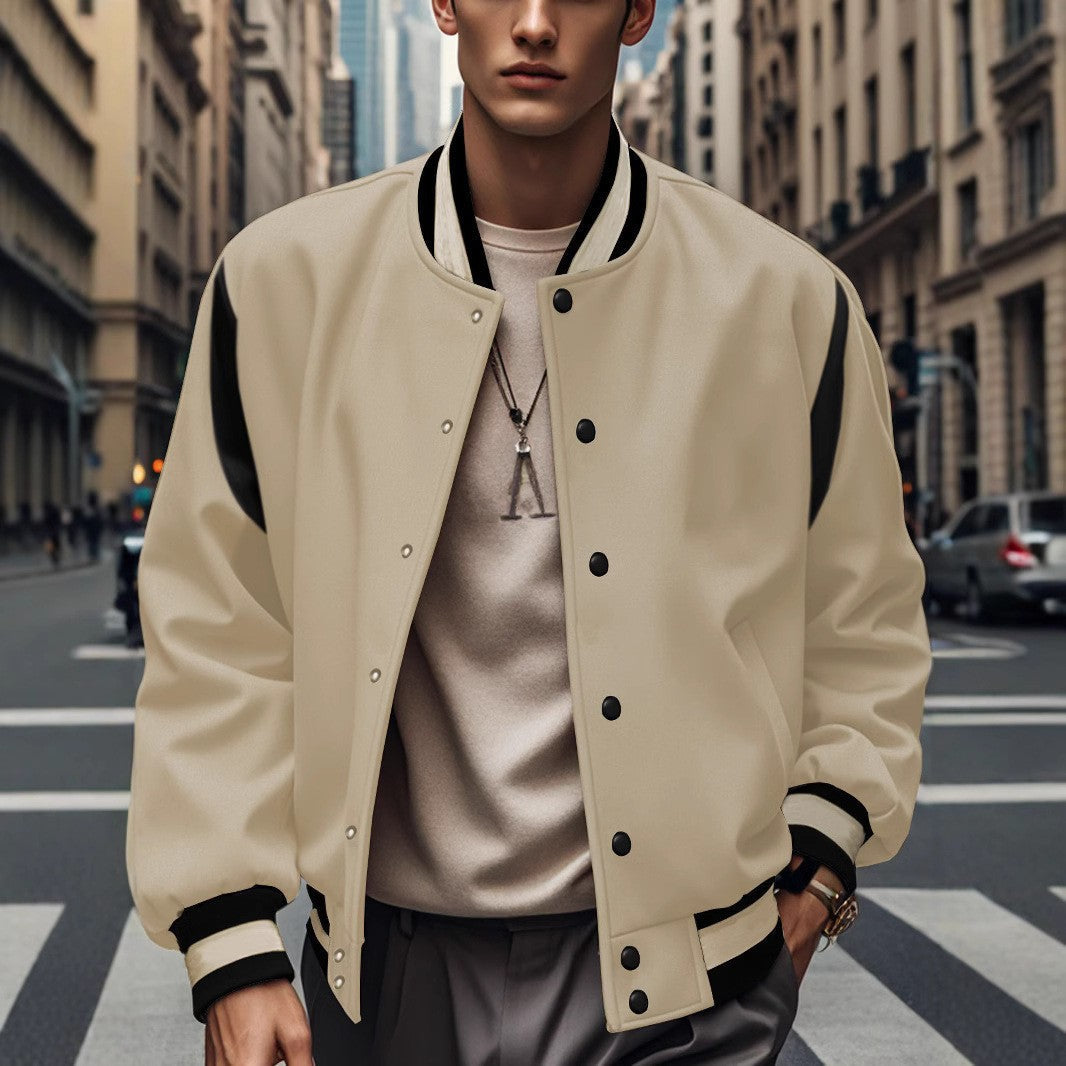 Herren Bomberjacke mit kontrastierenden Ärmeln Stilzeits