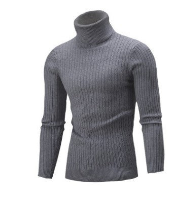 Herren modischer Rollkragenpullover aus feinem Strick Stilzeits
