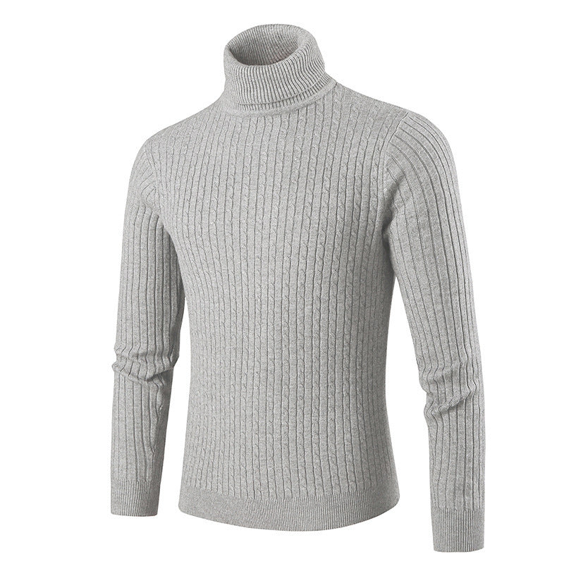 Herren modischer Rollkragenpullover aus strukturiertem Strick Stilzeits