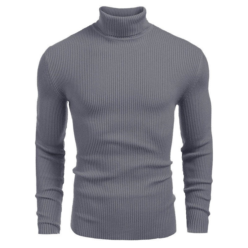 Herren Rollkragenpullover aus feinem Rippstrick Stilzeits