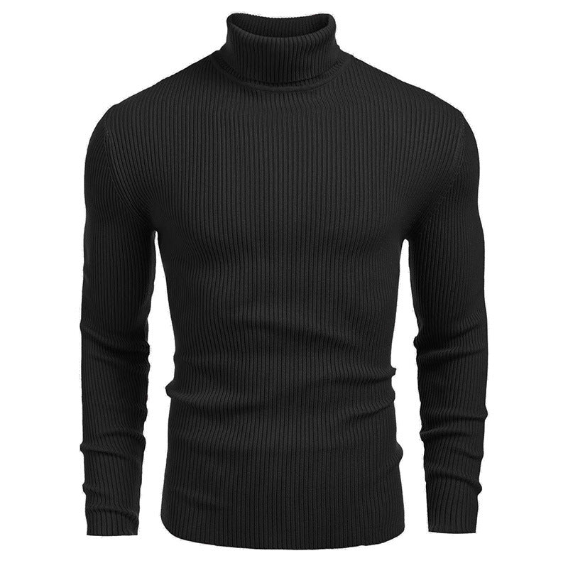 Herren Rollkragenpullover aus feinem Rippstrick Stilzeits