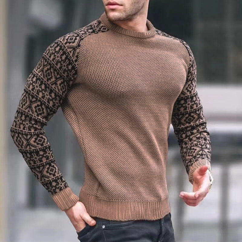 Herren Strickpullover mit grafischem Muster Stilzeits