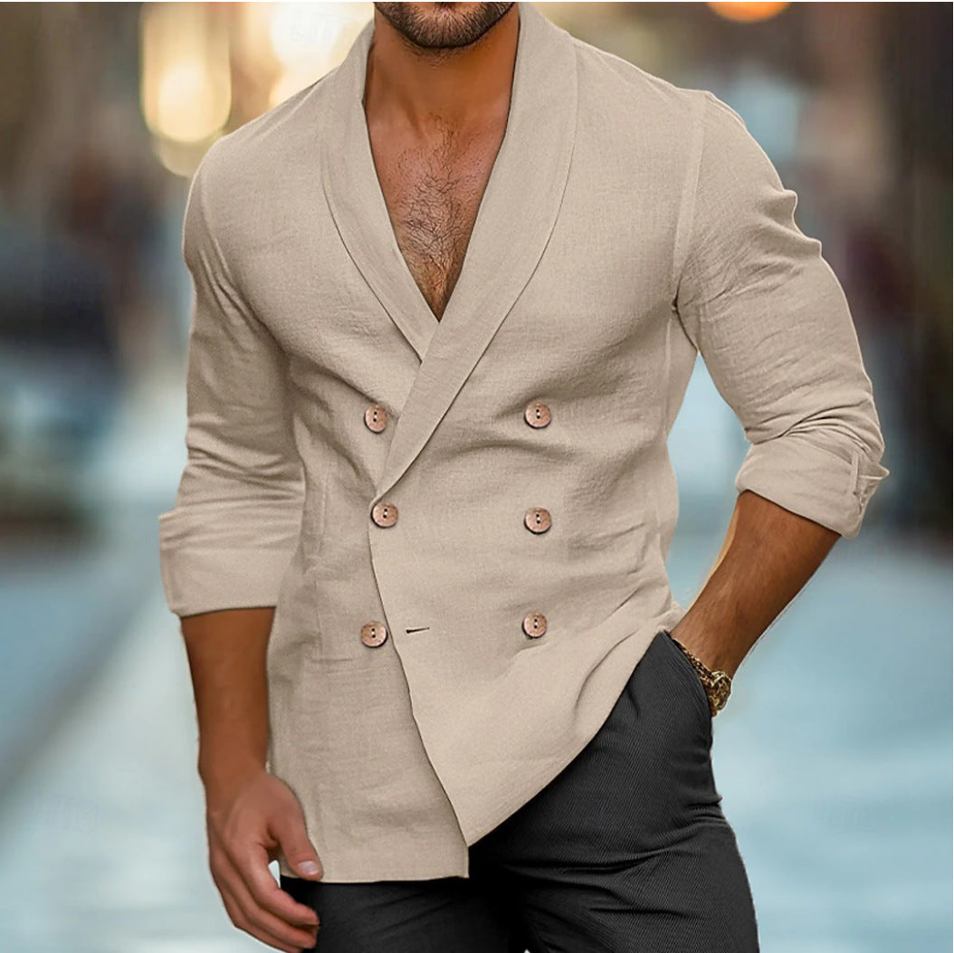 Herren stilvolle und elegante Leinenjacke Stilzeits