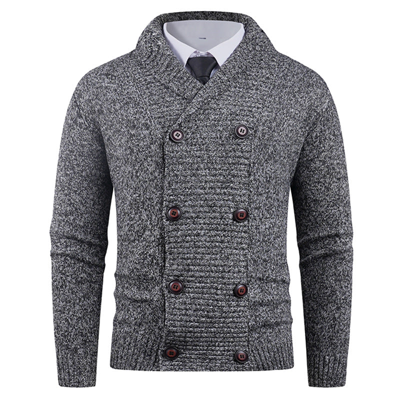 Herren Strickjacke mit modernem Schalkragen und praktischen Knopfdetails Stilzeits