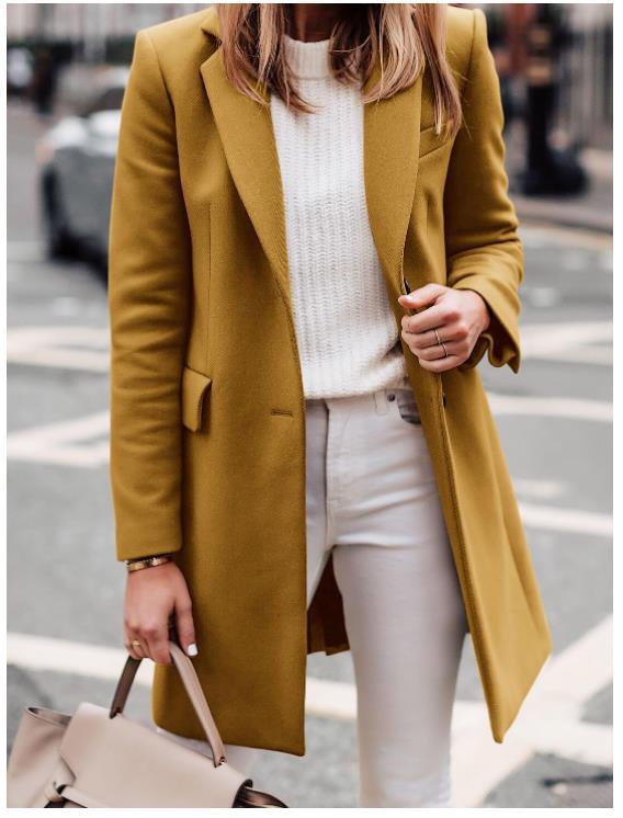 Damen eleganter taillierter Übergangsblazer Stilzeits