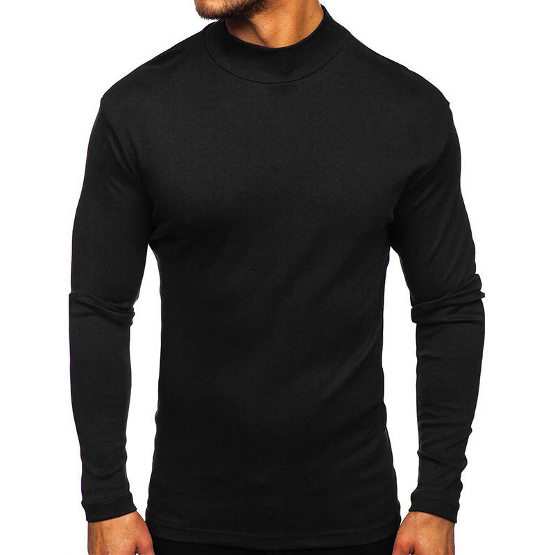 Herren Langarmshirt mit Stehkragen aus hochwertigem Material Stilzeits