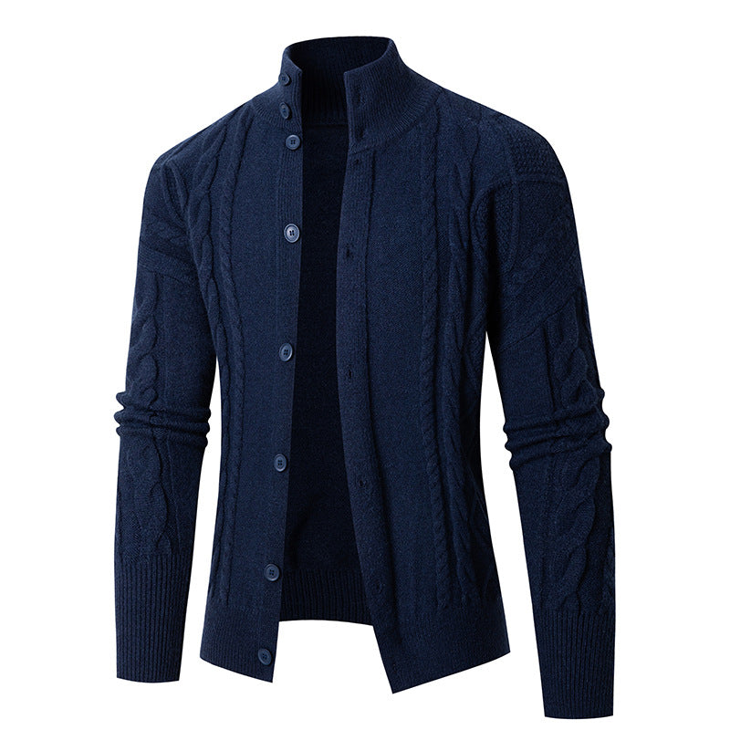 Herren Strickjacke mit eleganten Kabelmustern Stilzeits