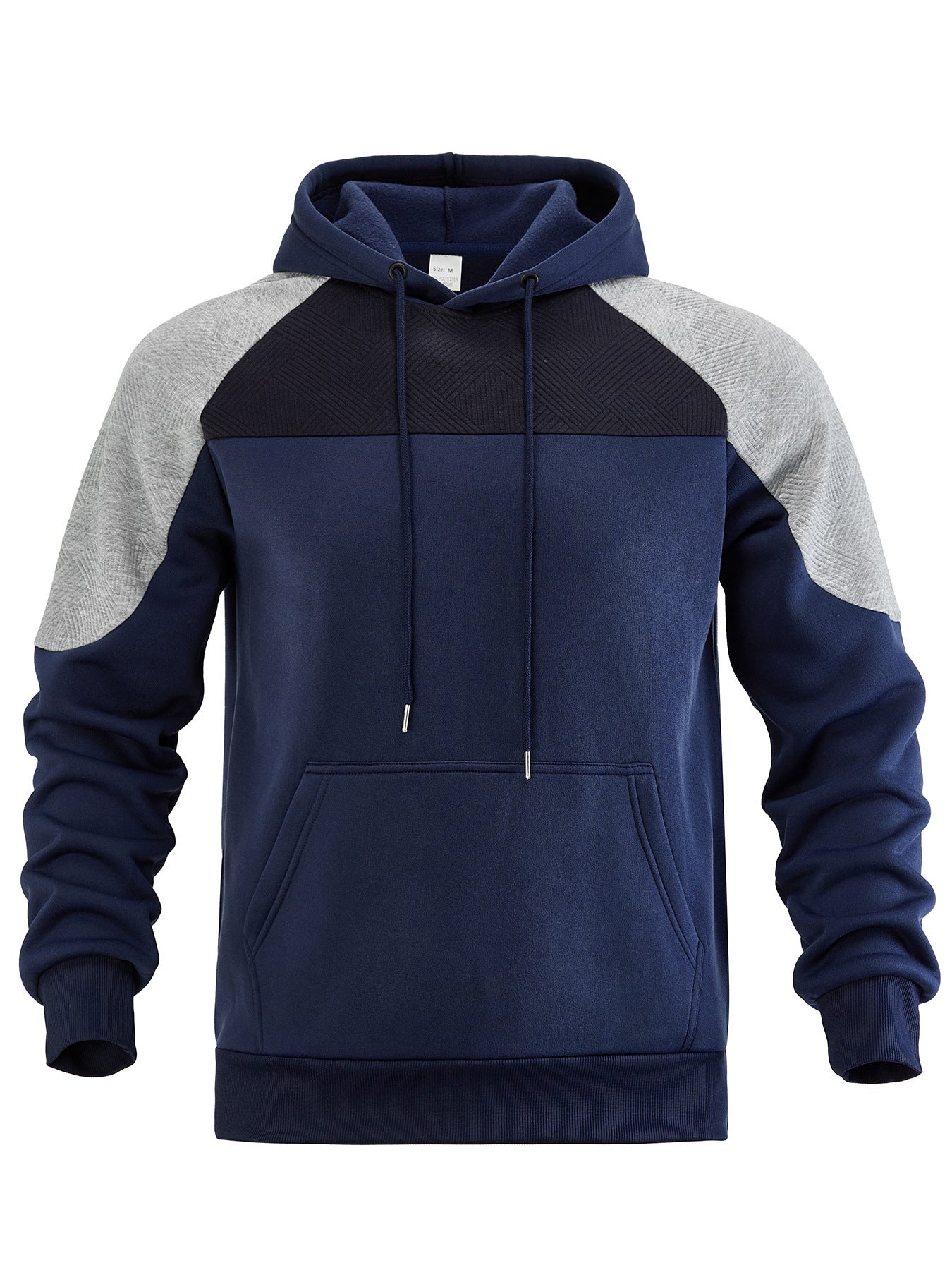 Herren sportlicher Kapuzenpullover mit strukturiertem Design und Kontrastärmeln Stilzeits