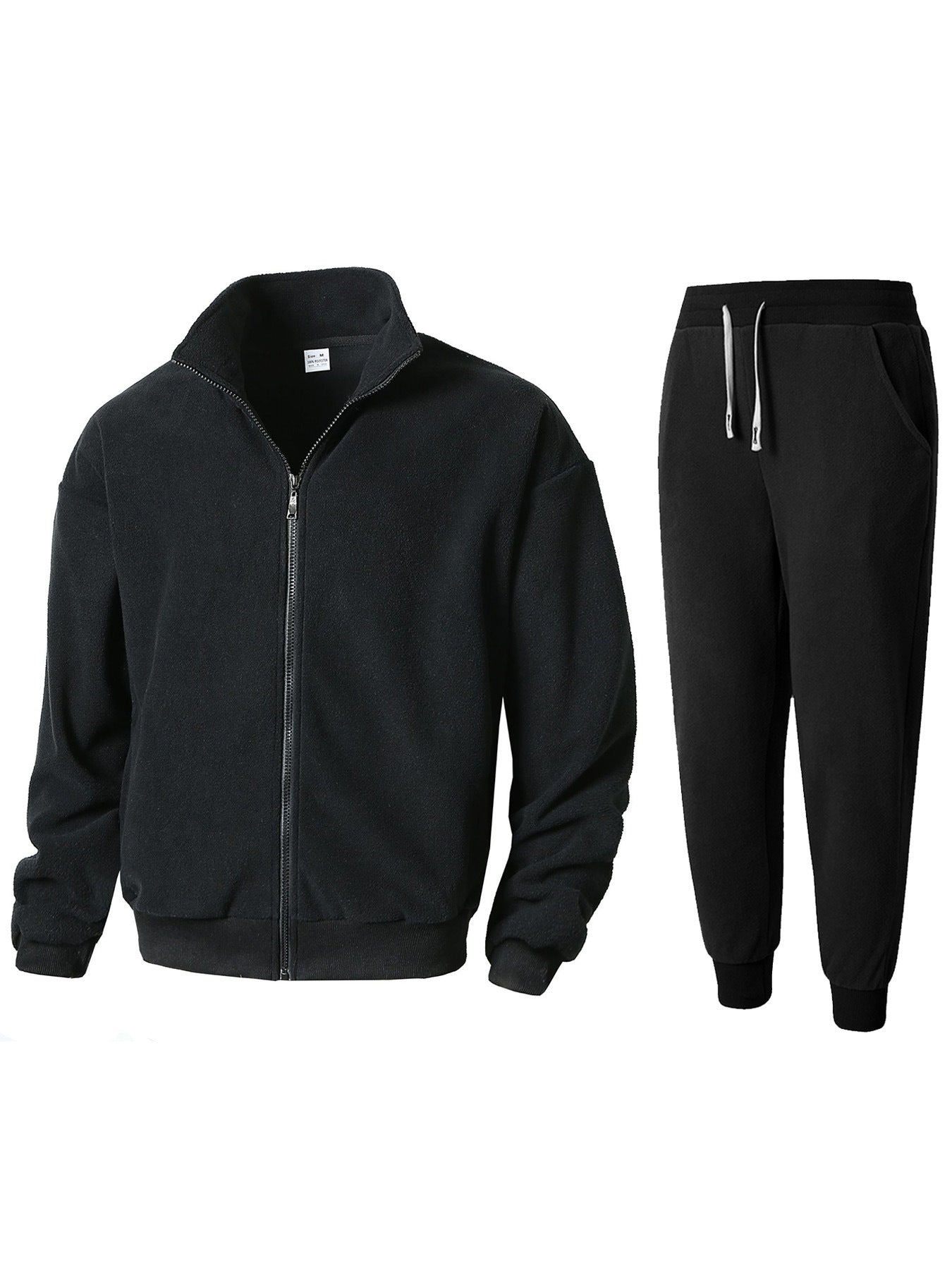 Herren Fleece Relaxanzug mit hohem Kragen Stilzeits