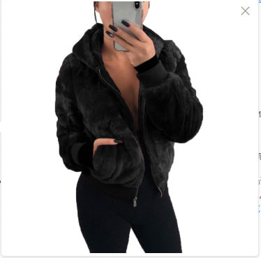 Damen Kunstfell Bomberjacke Stilzeits