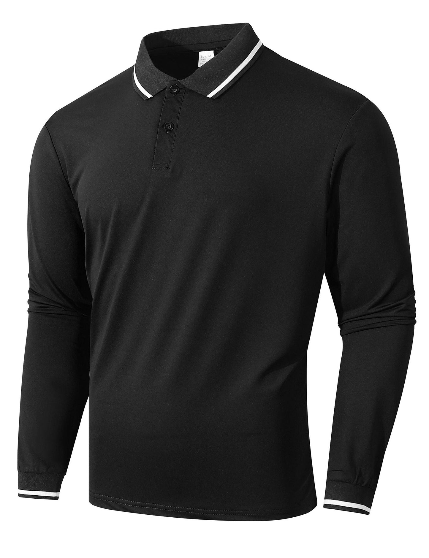 Herren Langarm Poloshirt mit sportlicher Rippstruktur Stilzeits