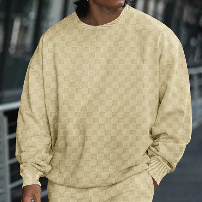 Herren Oversized Sweatshirt mit strukturiertem Muster Stilzeits