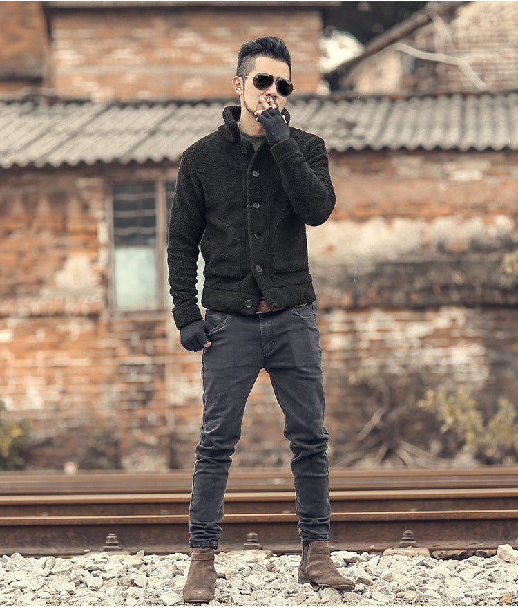 Herren gefütterte Thomaskapelle Jacke mit stilvollem Knopfverschluss und lässigem Design Stilzeits