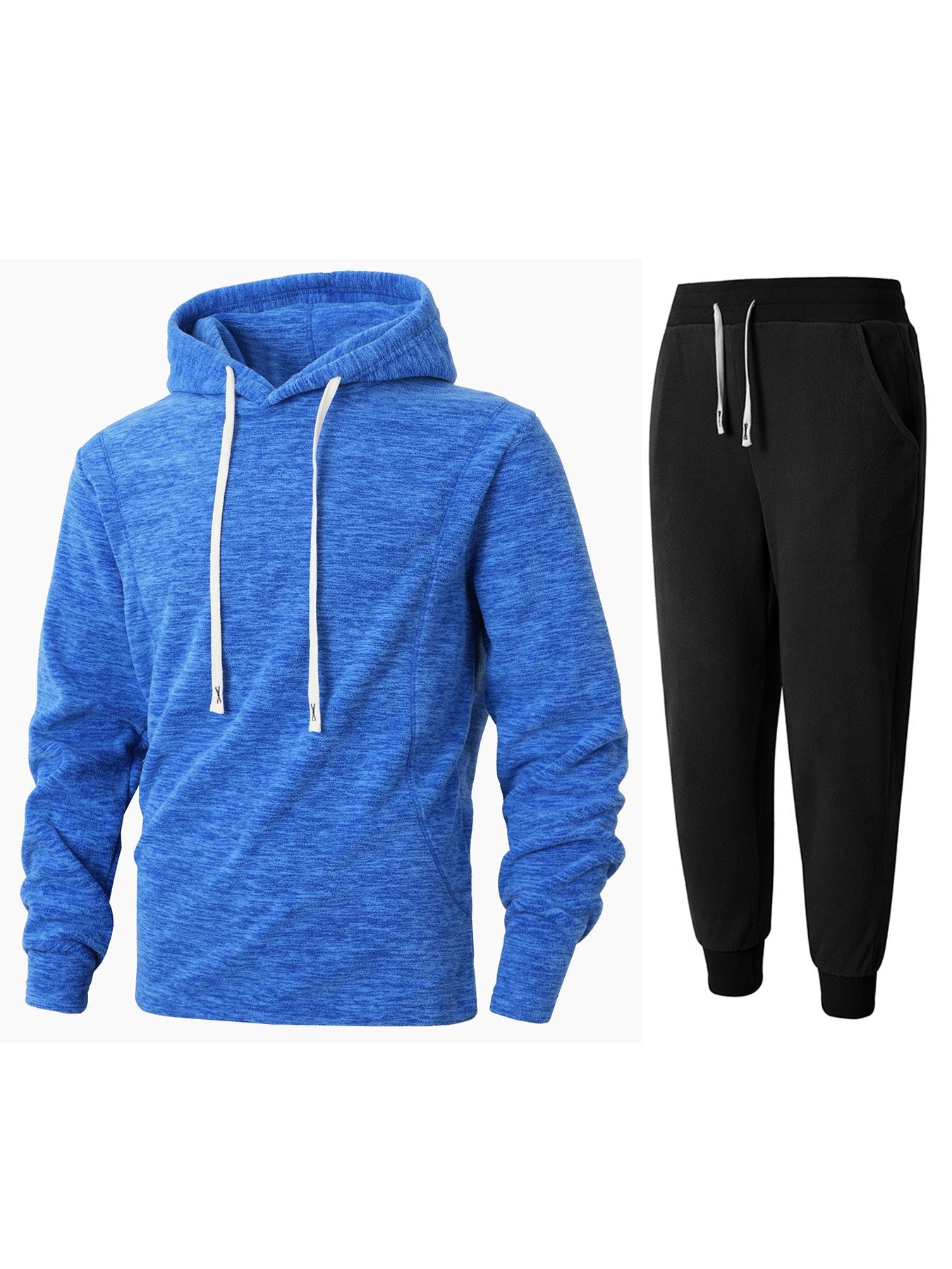 Herren Fleece-Kapuzenpullover und Jogginghose Set Stilzeits