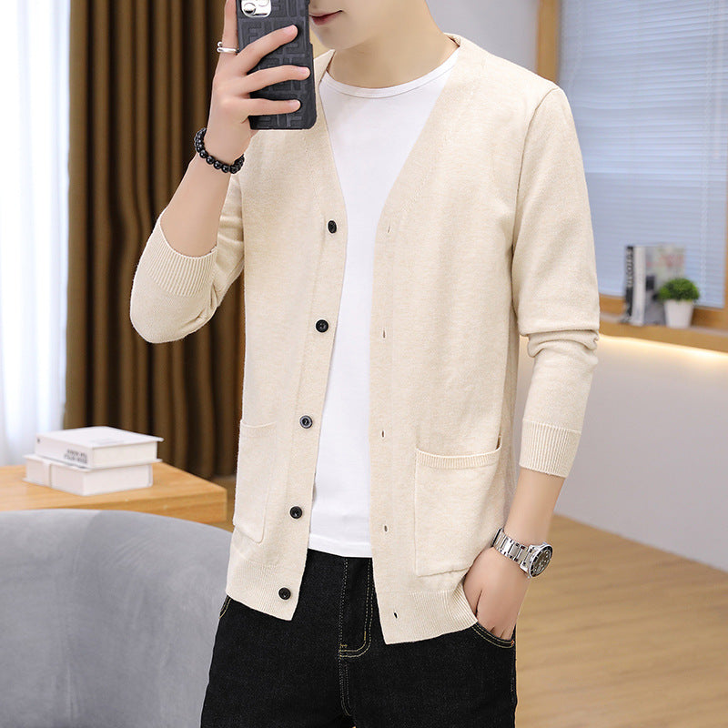 Herren eleganter leichter Strickcardigan mit Taschen Stilzeits