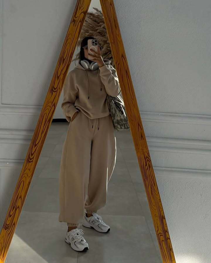 Damen entspannter Oversized Jogginganzug Stilzeits