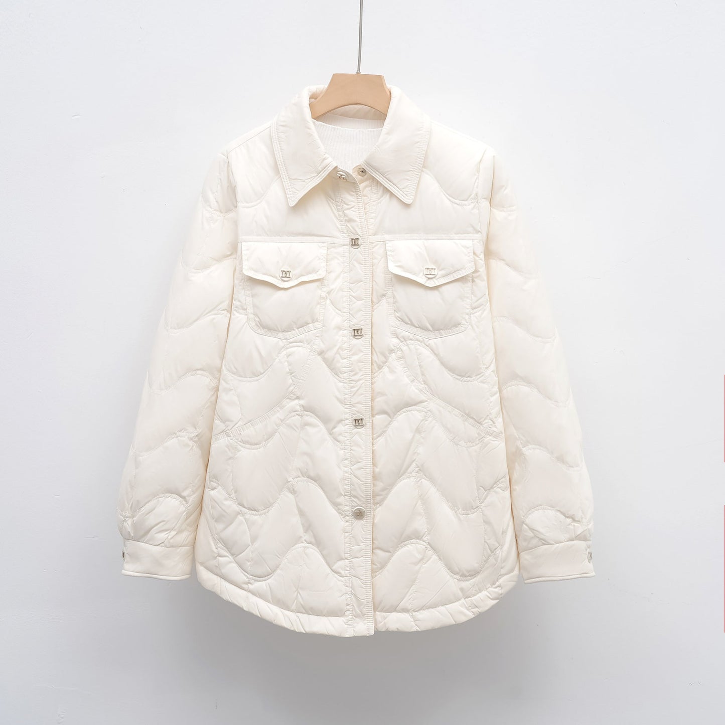 Damen gesteppte Outdoor-Jacke mit Taschen und bequemer Passform Stilzeits