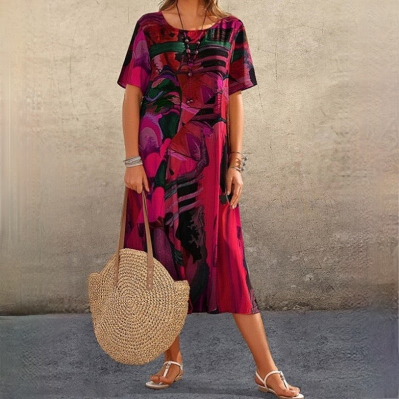 Sarah: Geometrisches Sommerkleid