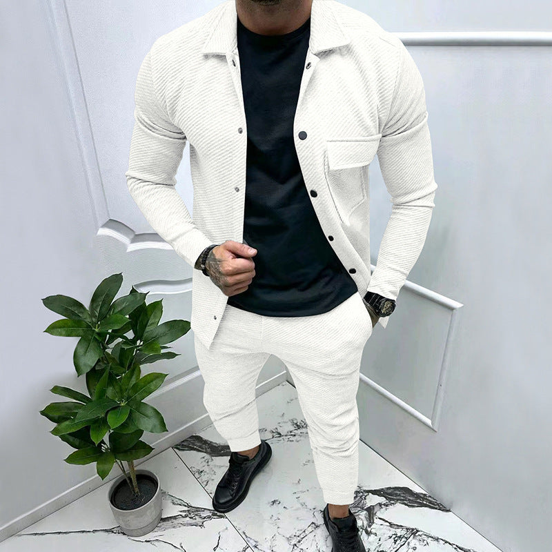 Herren Freizeitanzug mit strukturiertem Oberteil und komfortabler Passform Stilzeits
