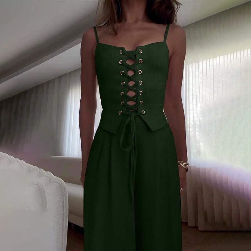 Damen Korsettbluse mit Schnüroptik Stilzeits