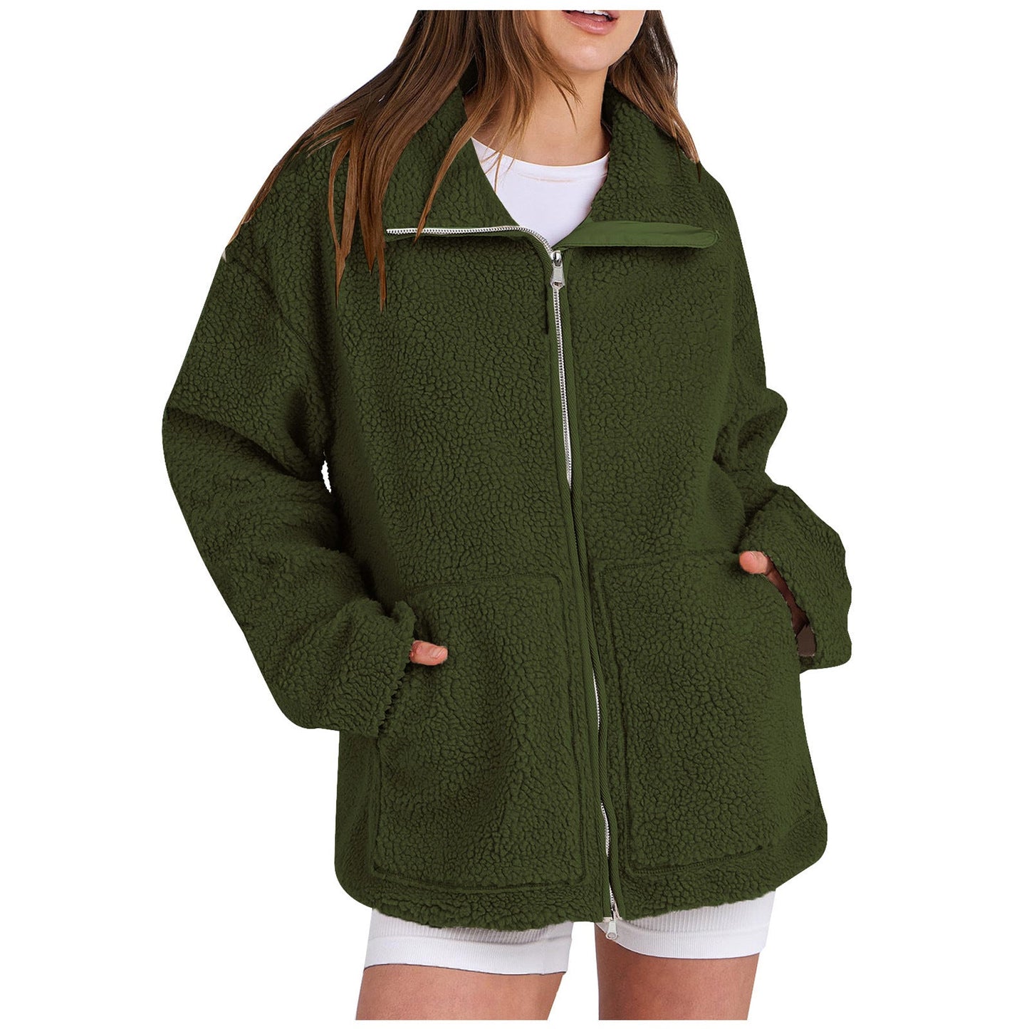 Damen Gemütlicher Fleece-Hoodie Stilzeits