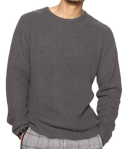 Herren Strukturierter Pullover mit Rundhalsausschnitt Stilzeits