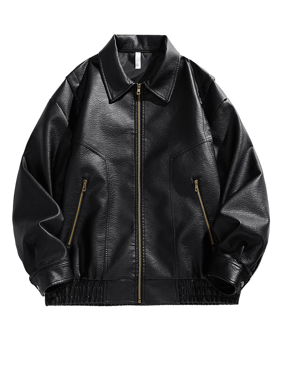 Herren kurz geschnittene jacke mit elastischem Bund und Taschen Stilzeits