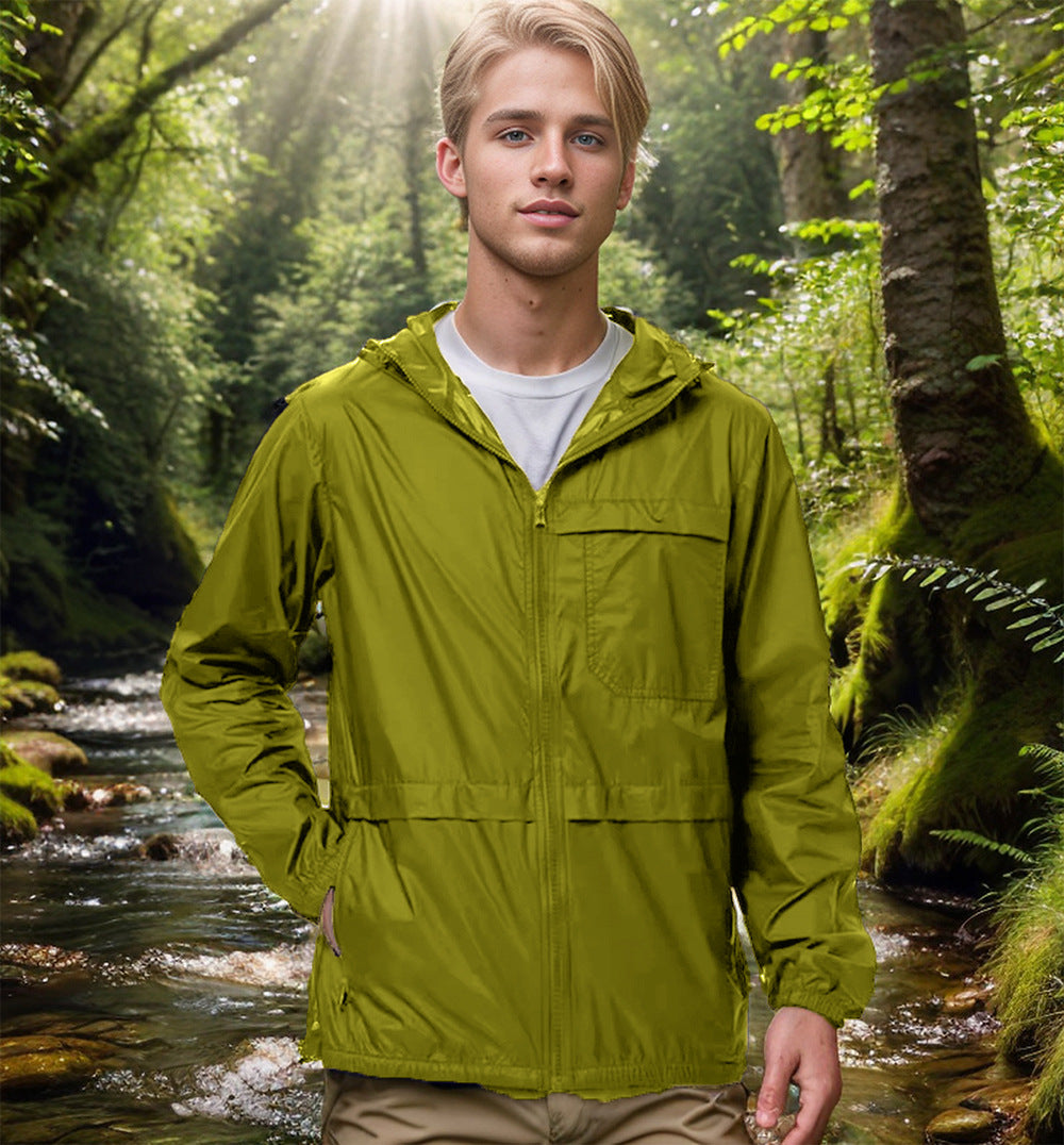 Herren leichte und atmungsaktive Outdoor-Jacke mit Kapuze Stilzeits