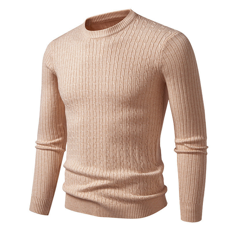 Herren modischer Strickpullover mit strukturiertem Zopfdesign Stilzeits