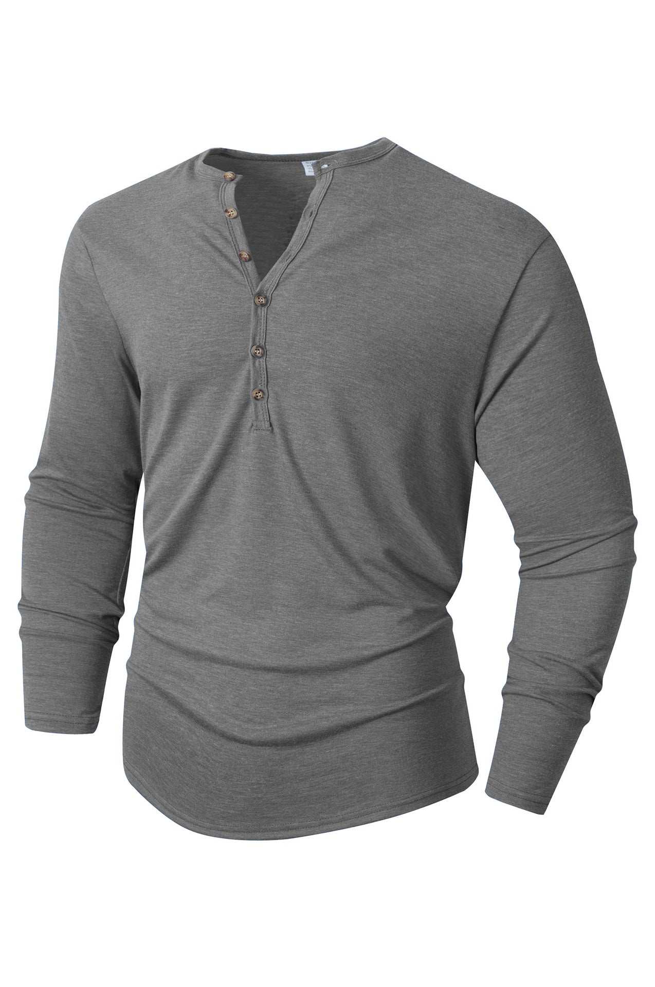 Herren Langarm Henley-Shirt mit Knopfleiste und weichem Baumwollmix Stilzeits