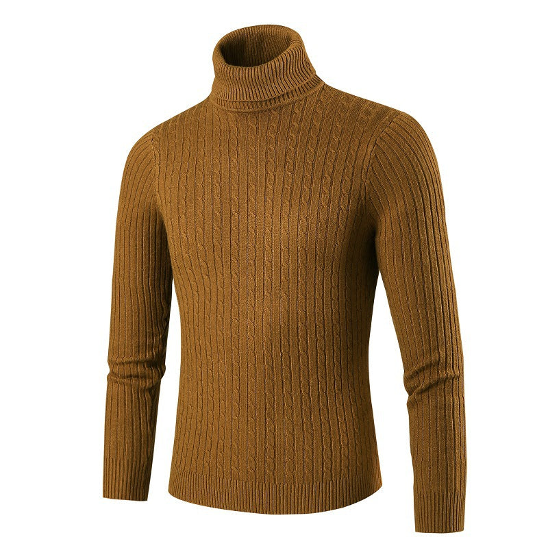 Herren modischer Rollkragenpullover aus strukturiertem Strick Stilzeits