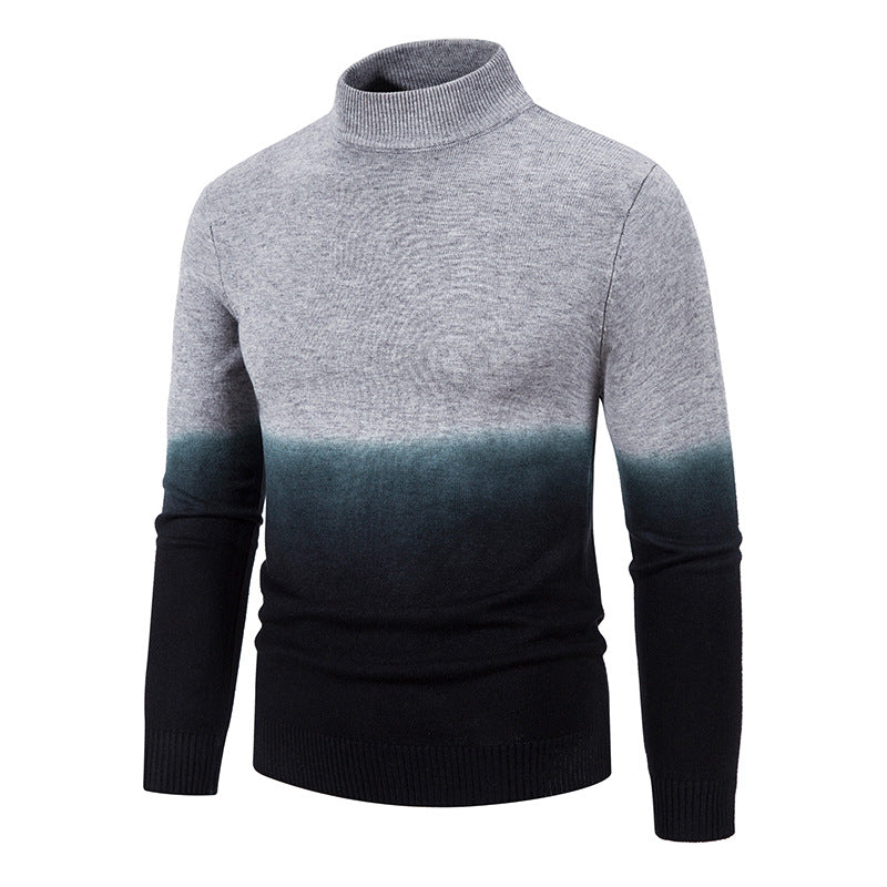 Herren rollkragen Pullover mit Farbverlauf Stilzeits
