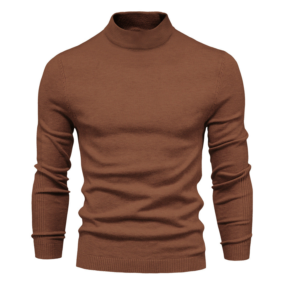 Herren komfortabler Rollkragenpullover aus weichem Strick Stilzeits