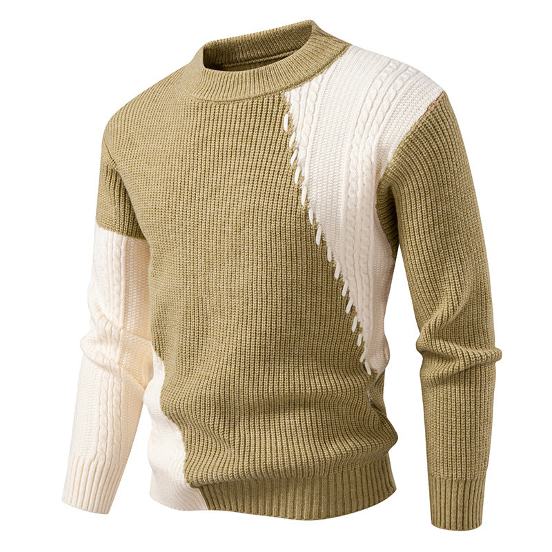 Herren modischer Strickpullover mit einzigartigem Kabeldesign Stilzeits