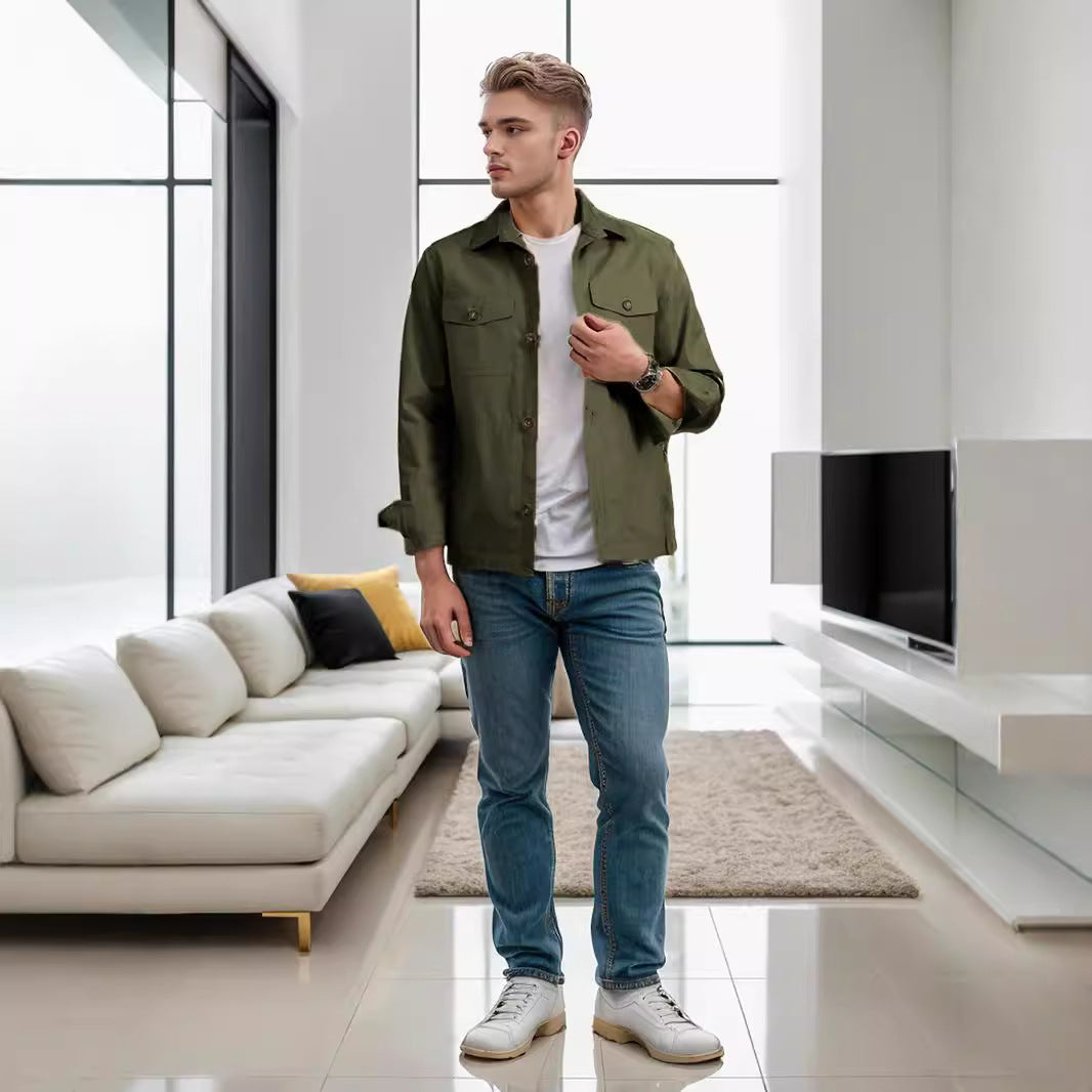 Herren lässige Utility-Jacke Stilzeits