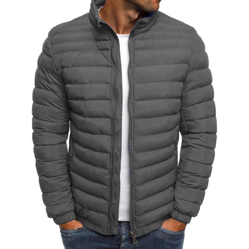 Herren leichte Steppjacke mit hohem Kragen und optimaler Isolierung Stilzeits