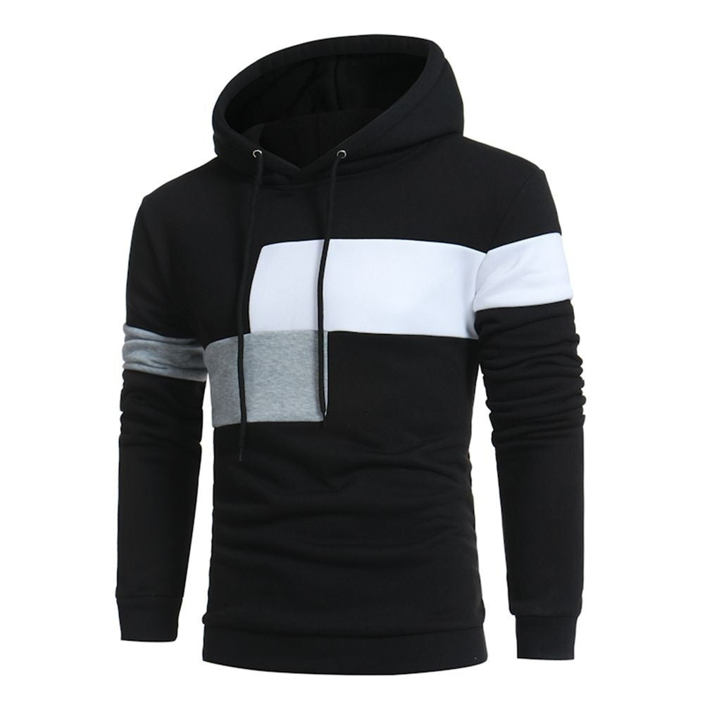 Herren sportlicher Kapuzenpullover mit Farbblockdesign Stilzeits
