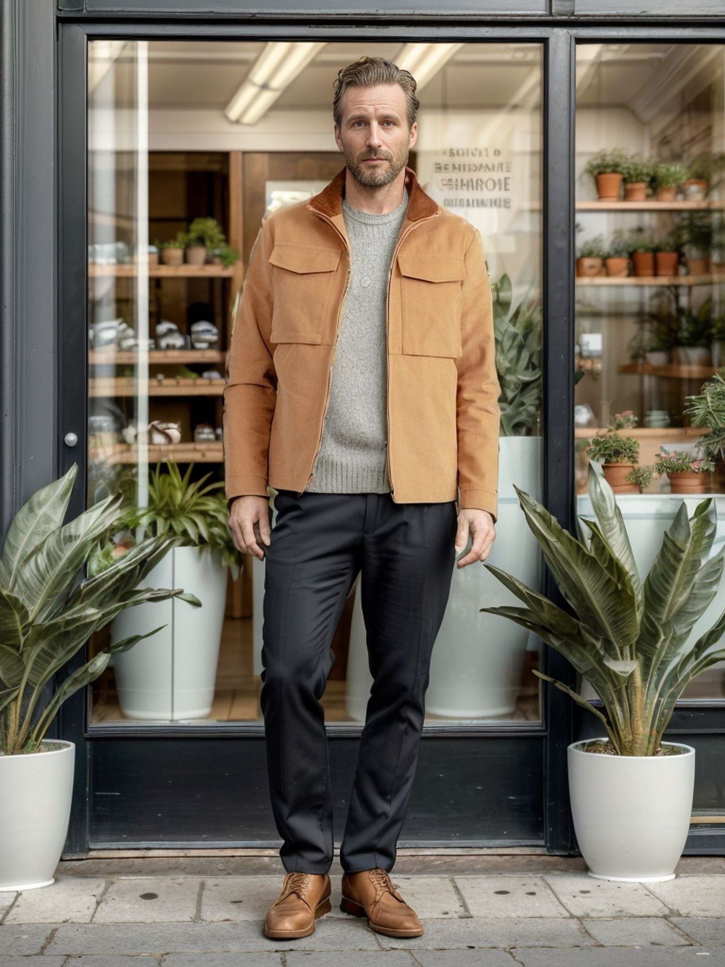 Herren modische Utility-Jacke Stilzeits