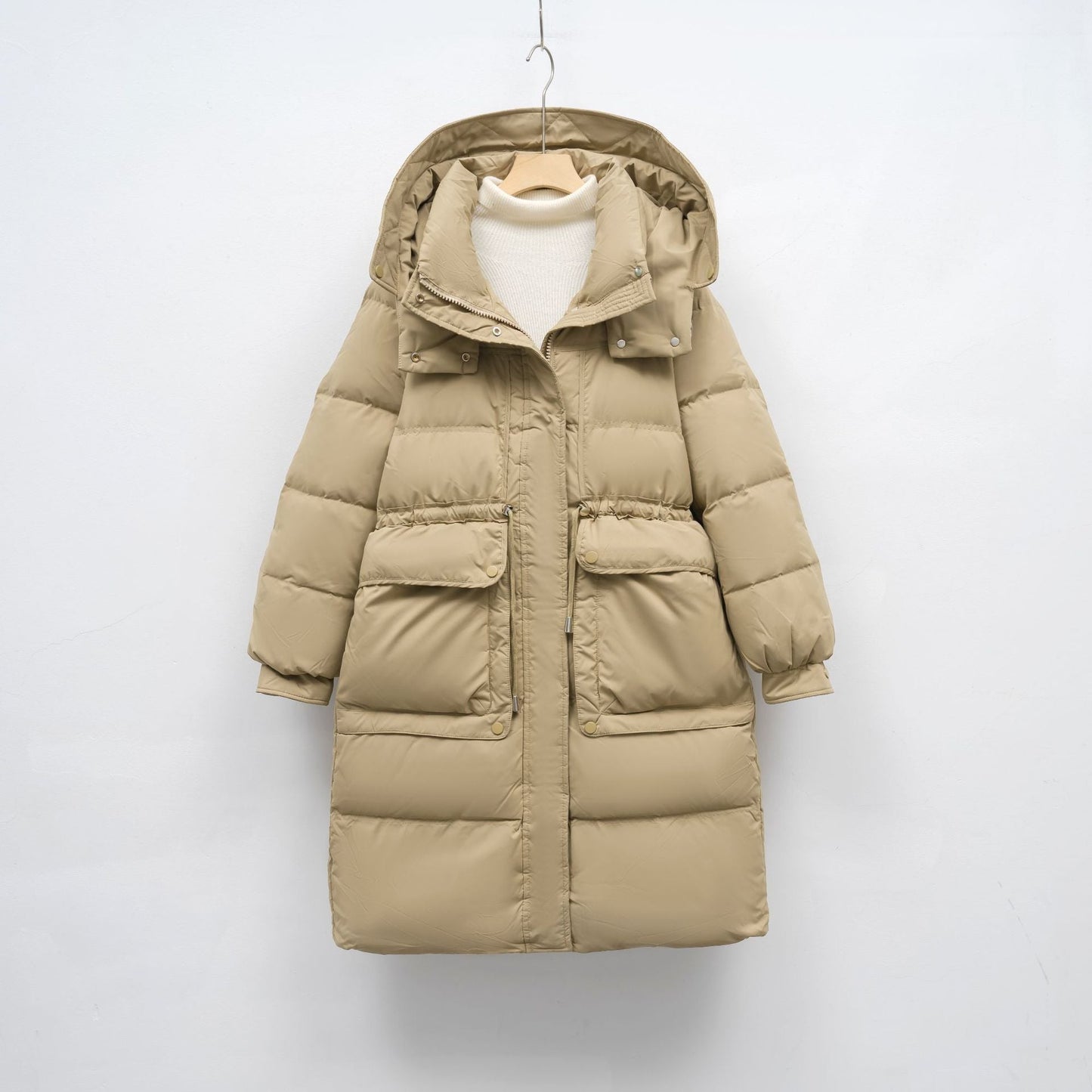 Damen isolierte Winterjacke mit verstellbarem Bund Stilzeits