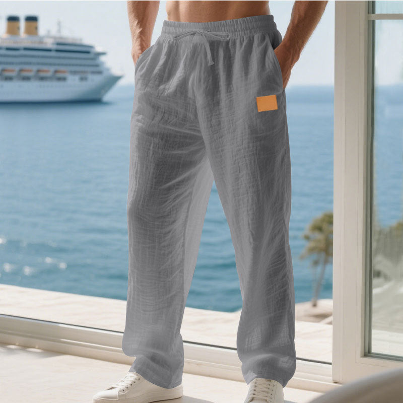 Herren Bequeme und luftige Sommerhose aus leichtem Leinenmaterial Stilzeits