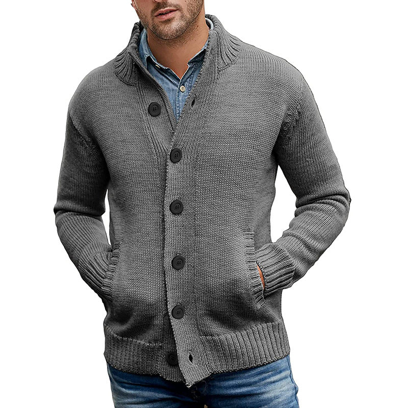 Herren Strickjacke mit modernem Design und praktischen Taschen Stilzeits