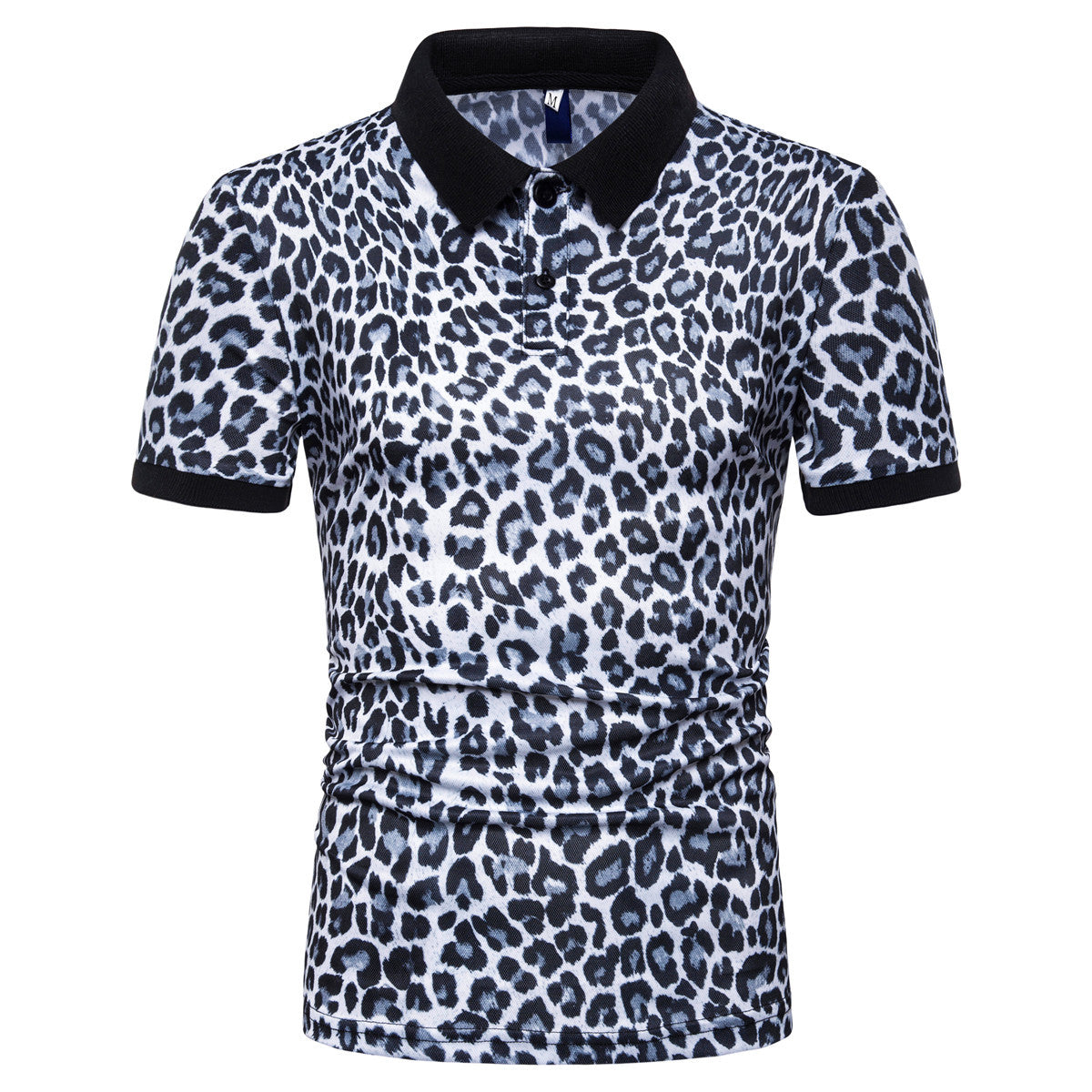 Herren Polo-Shirt mit aufregendem Leopardenmuster und modernem Schnitt Stilzeits