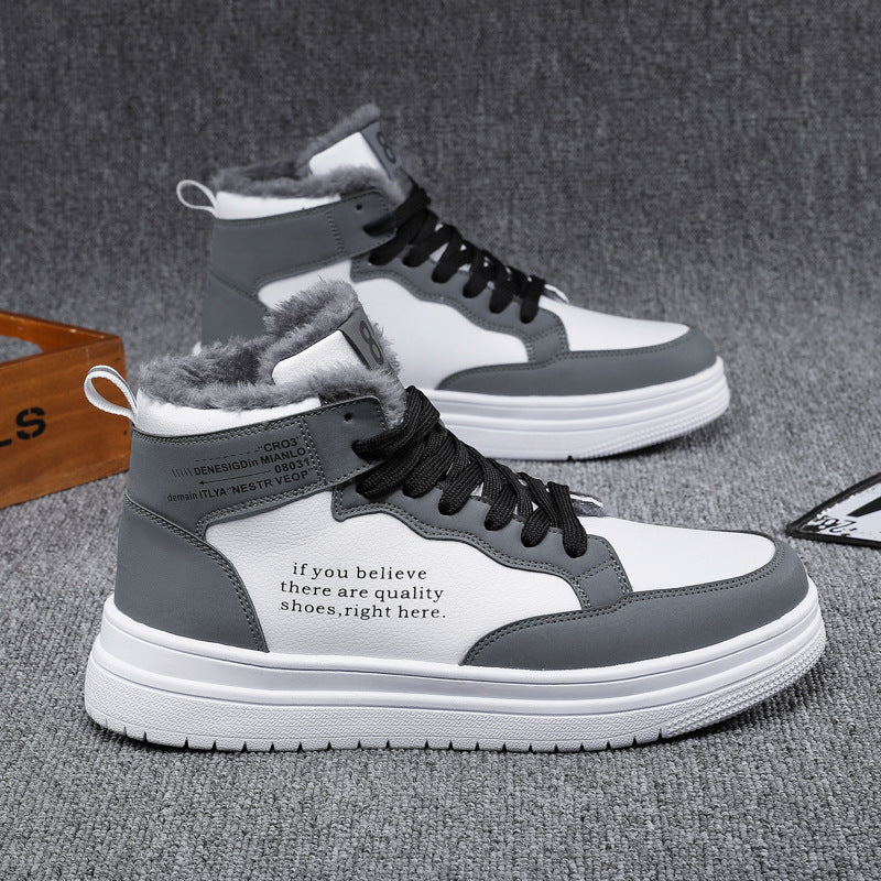 Damen High-Top Sneakers mit warmem Innenfutter und rutschfester Sohle Stilzeits