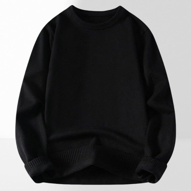 Damen bequemer und eleganter Rundhalsausschnitt Pullover Stilzeits